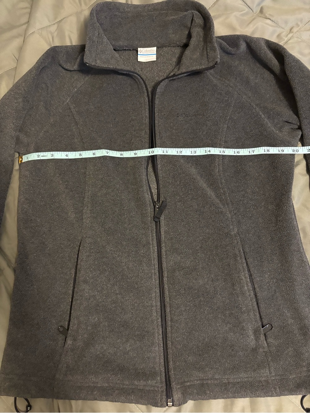 Columbia Women's Charcoal Gray Full-Zip Fleece Jacket